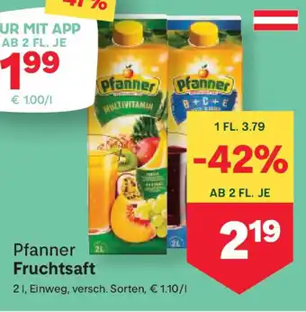 MPreis Pfanner Fruchtsaft Angebot