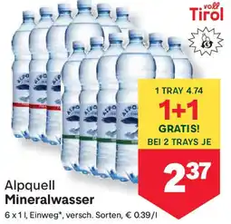 MPreis Alpquell Mineralwasser Angebot