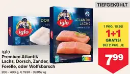 MPreis glo Premium Atlantik Lachs, Dorsch, Zander, Forelle, oder Wolfsbarsch Angebot
