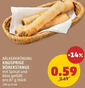 PENNY Bäckerkrönung knusprige börekstange Angebot