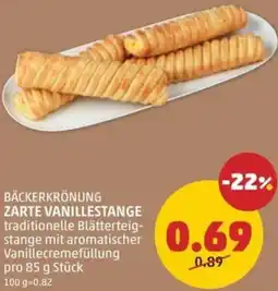 PENNY Bäckerkrönung zarte vanillestange Angebot