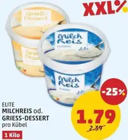 PENNY Elite milchreis od. griess-dessert Angebot