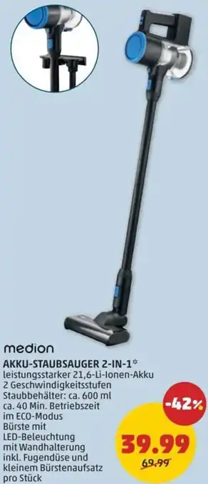 PENNY Medion akku-staubsauger 2-in-1 Angebot