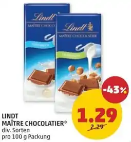PENNY Lindt maitre chocolatier Angebot