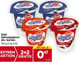 Billa Zott Sahnejoghurt Angebot