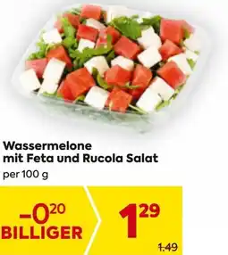 Billa Wassermelone mit Feta und Rucola Salat Angebot
