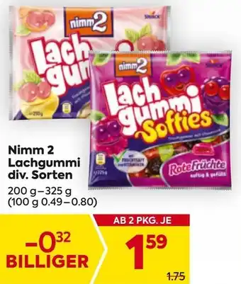 Billa Nimm 2 Lachgummi div. Sorten Angebot