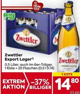Billa Zwettler Export Lager Angebot