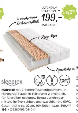 XXXLutz Sleeptex Matratze Angebot