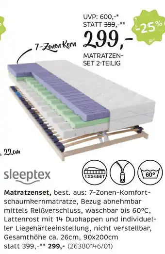 XXXLutz Sleeptex Matratzenset Angebot