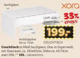 XXXLutz Xora Couchtisch in glas Angebot