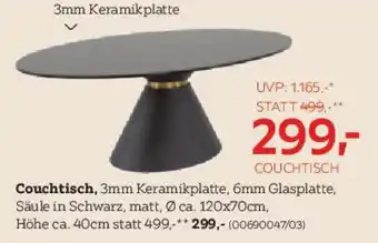 XXXLutz Couchtisch in metall, glas, keramik Angebot