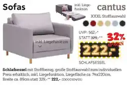 XXXLutz Cantus Schlafsessel Angebot