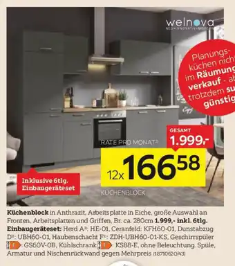 XXXLutz Welnova Küchenblock Angebot