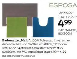 XXXLutz Esposa Badematte Anthrazit Angebot