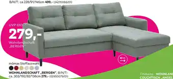 Mömax Wohnlandschaft Bergen Mintgrün Angebot