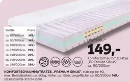 Mömax Komfortschaummatratze Premium Sinus H2 Angebot