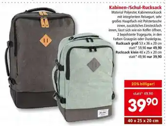 Interspar Kabinen-/Schul-Rucksack Angebot