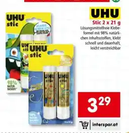 Interspar UHU Stic 2 x 21 g Angebot