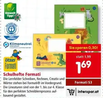 Interspar Schulhefte Formati Angebot