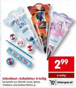 Interspar Schreibset Schultüte 6-teilig Angebot