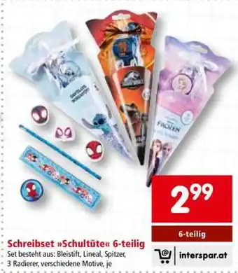 Interspar Schreibset Schultüte 6-teilig Angebot