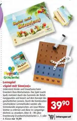 Interspar Lernspiel Spiel mit Sinn(en) Angebot