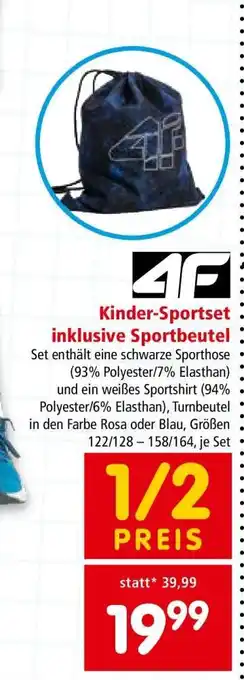 Interspar Kinder-Sportset inklusive Sportbeutel Angebot
