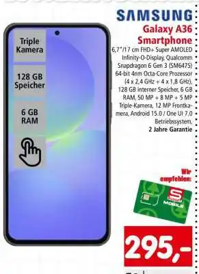 Interspar Galaxy A36 Smartphone Angebot