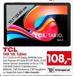 Interspar TCL TAB 10L Tablet Angebot