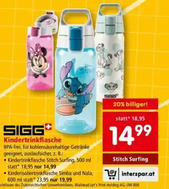 Interspar SIGG Kindertrinkflasche Angebot