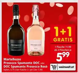 Interspar Martellozzo Prosecco Spumante DOC oder DOC Spumante Prosecco Rosé Angebot