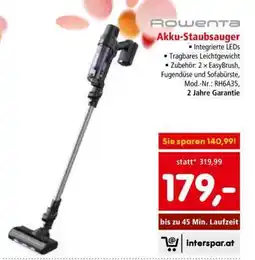 Interspar Rowenta Akku-Staubsauger Angebot
