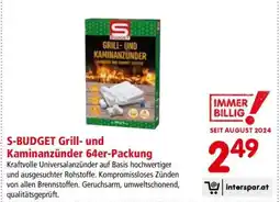 Interspar S-BUDGET Grill- und Kaminanzünder 64er-Packung Angebot