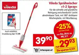 Interspar Vileda Sprühwischer 1-2 Spray Angebot