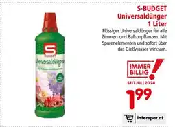 Interspar S-BUDGET Universaldünger 1 Liter Angebot