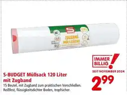 Interspar S-BUDGET Müllsack 120 Liter mit Zugband Angebot