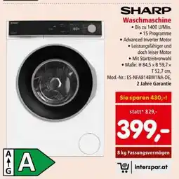 Interspar SHARP Waschmaschine Angebot