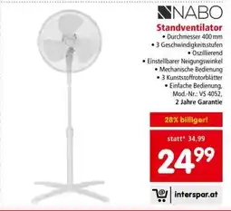 Interspar NABO Standventilator Angebot