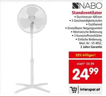 Interspar NABO Standventilator Angebot