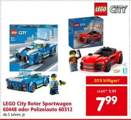 Interspar LEGO City Roter Sportwagen 60448 oder Polizeiauto 60312 Angebot
