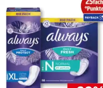 Unimarkt Always Slipeinlagen Angebot