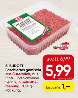 Spar S-BUDGET Faschiertes gemischt aus Österreich Angebot