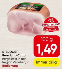 Spar S-BUDGET Prosciutto Cotto Angebot