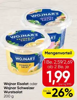 Spar Wojnar Eisalat oder Wojnar Schweizer Wurstsalat Angebot