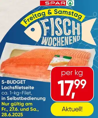 Spar S-BUDGET Lachsfiletseite Angebot