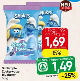Spar Schlümpfe Zuckerwatte Blueberry Angebot