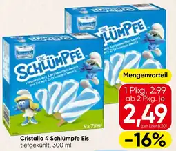 Spar Cristallo 4 Schlümpfe Eis Angebot