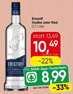 Spar Eristoff Vodka oder Red Angebot