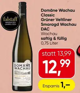 Spar Domäne Wachau Classic Grüner Veltliner Smaragd Wachau DAC Angebot